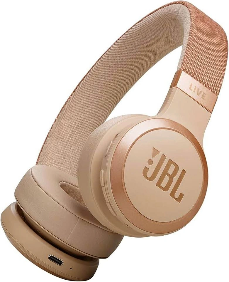 JBL Live 670NC Wireless On-Ear Headphones (Sandstone)