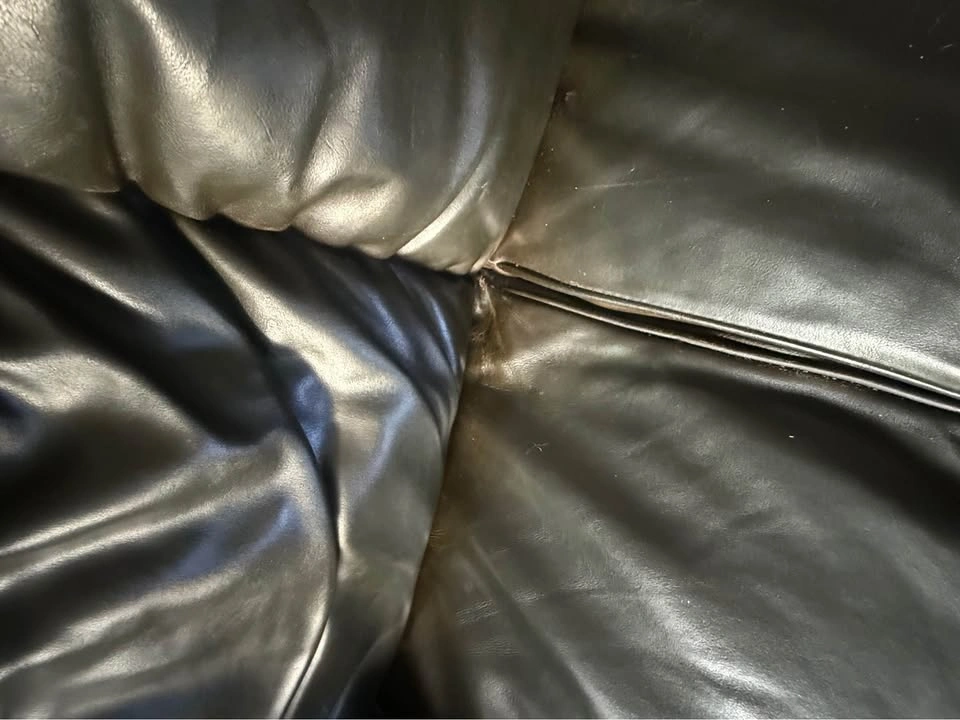 Dark Brown Leather Sofa - photo 2