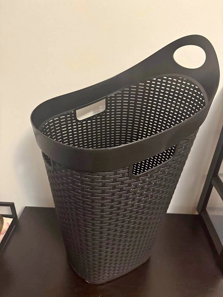 Black Rolling Hamper / Laundry Basket