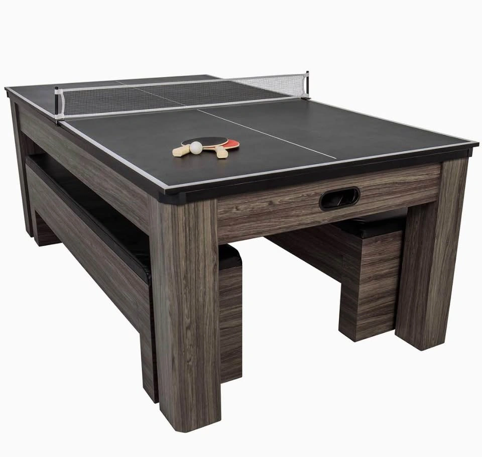3 in 1 Air Hockey/Ping Pong/Dinner Table with Storage Benches - photo 2