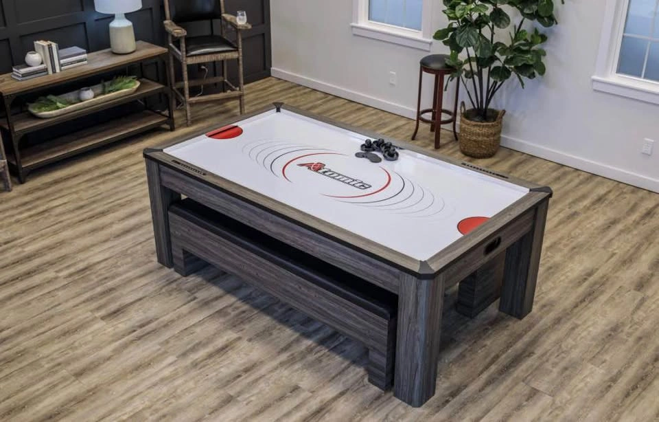 3 in 1 Air Hockey/Ping Pong/Dinner Table with Storage Benches - photo 3
