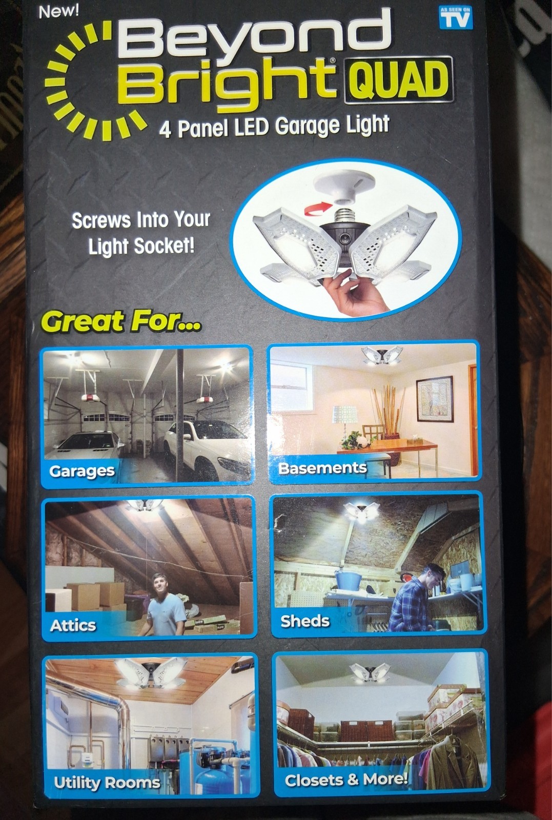 Beyond Bright QUAD 4-Panel Adjustable LED Garage Light - photo 2