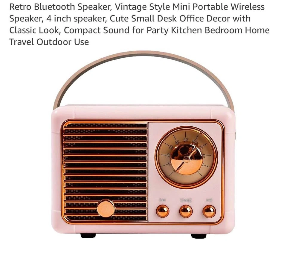 Vintage Style Mini Portable Wireless Speaker