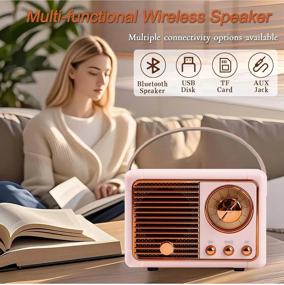 Vintage Style Mini Portable Wireless Speaker - photo 3