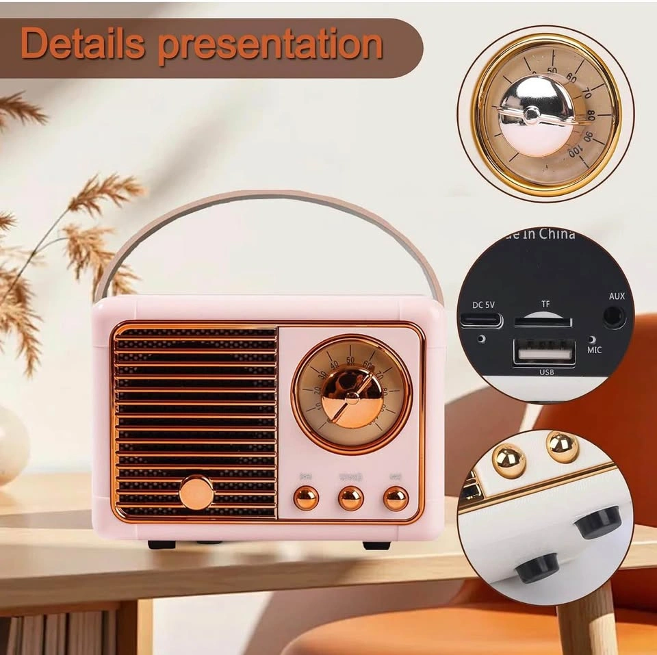 Vintage Style Mini Portable Wireless Speaker - photo 4