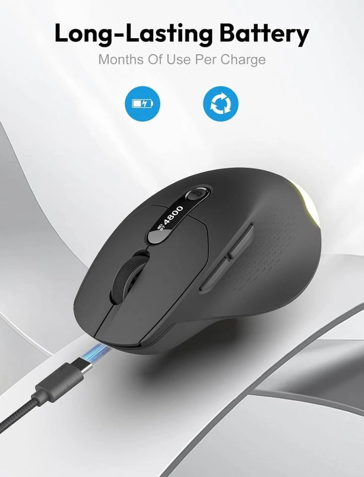 Tri-Mode Wireless Mouse with LED Display - photo 5