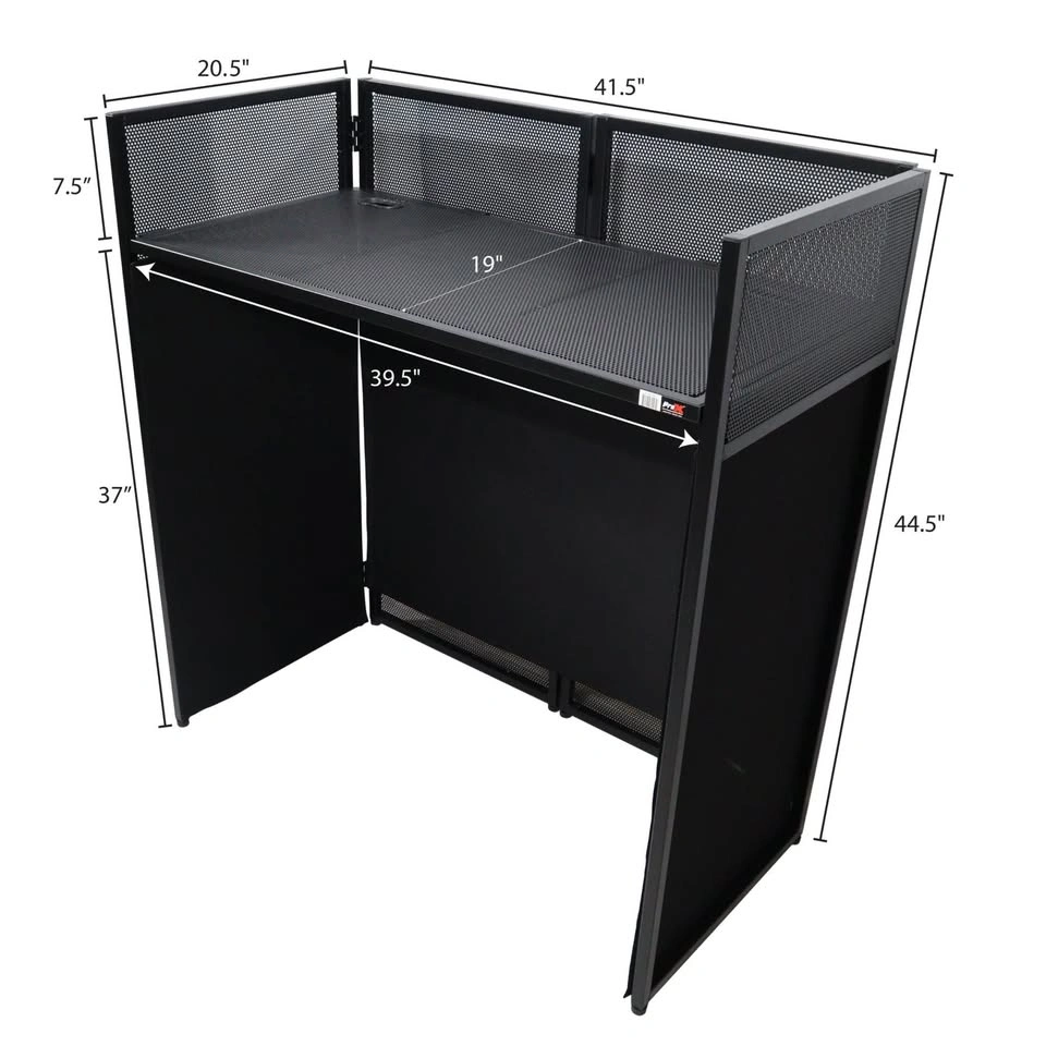 ProX Vista DJ Booth Facade Table Station (Black) – Like New - photo 5