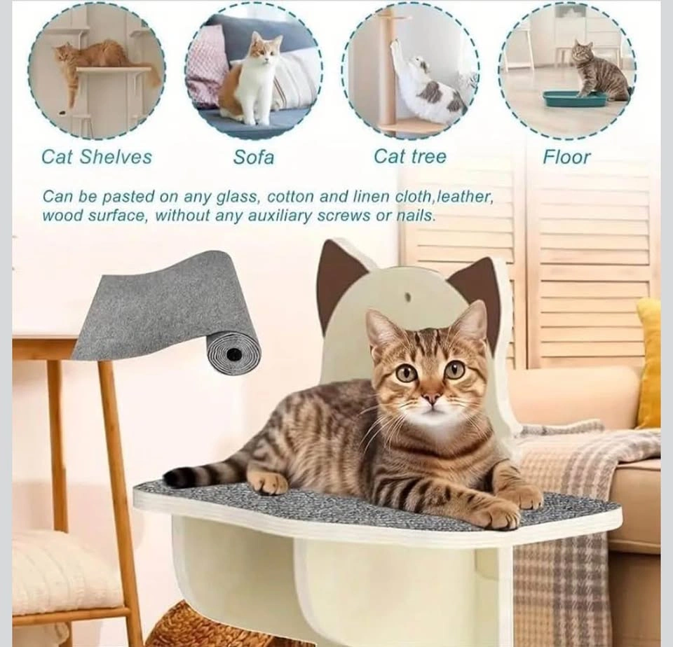 DIY Cat Scratch Pad Self-Adhesive (White)-11.8”*39.3" - photo 4