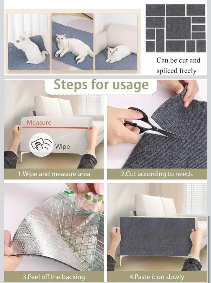 DIY Cat Scratch Pad Self-Adhesive (White)-11.8”*39.3" - photo 5