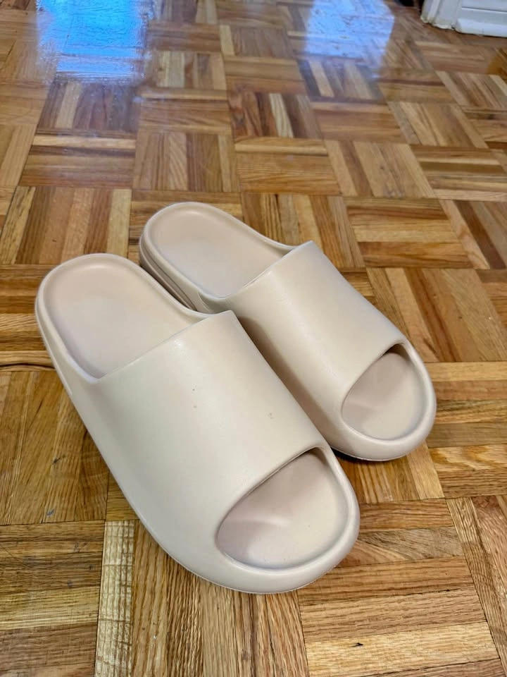 Khaki Slide Sandals