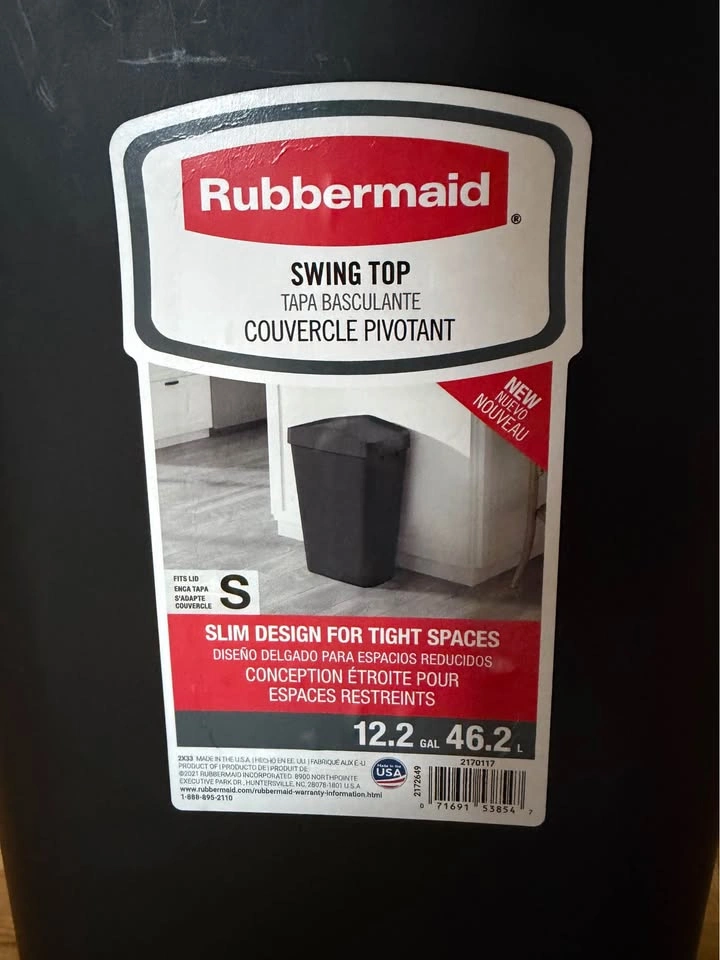 Rubbermaid Swing Top Trash Can - photo 2