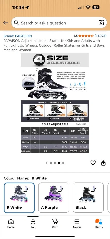 PAPAISON Adjustable Inline Skates - photo 4