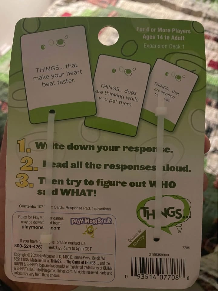 THINGS Card Game - $10 OBO - photo 2