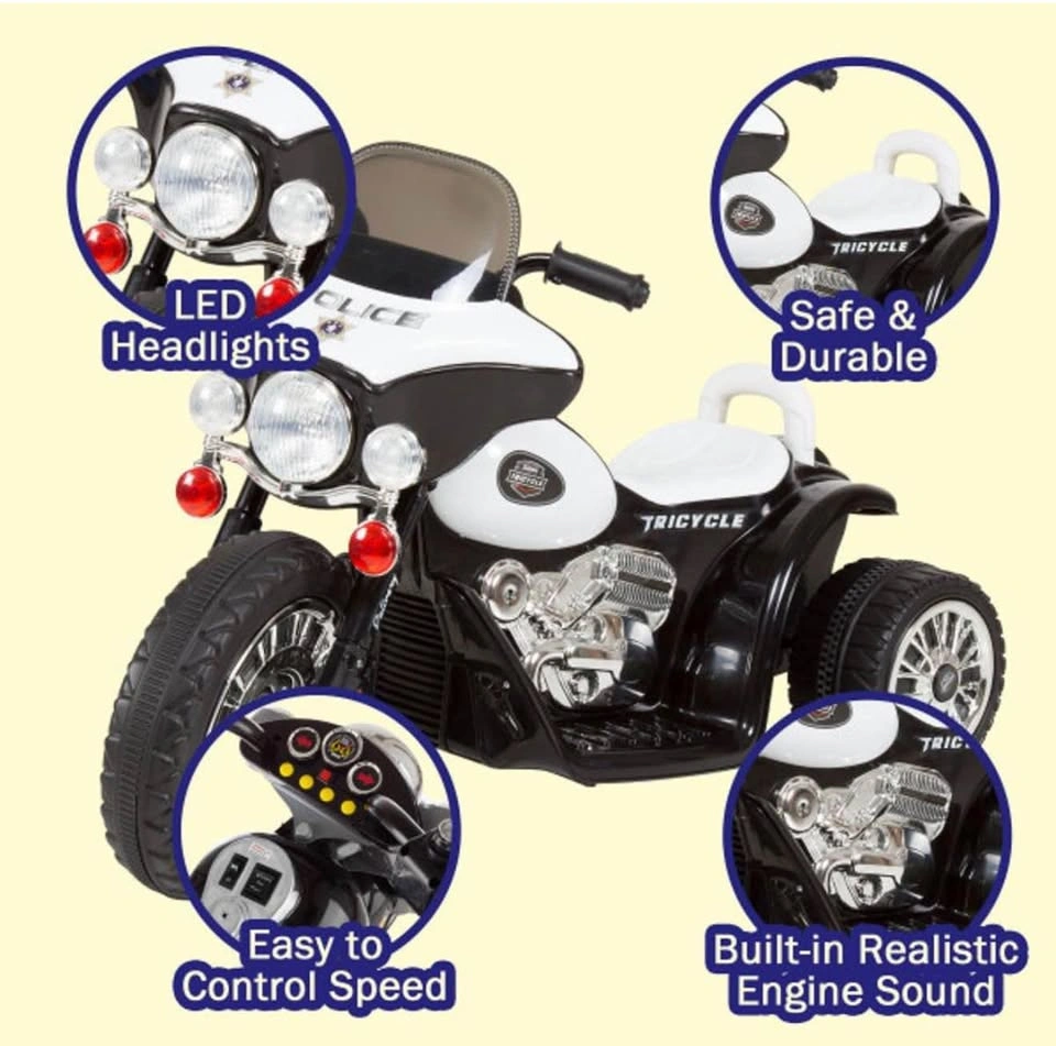 Brand New Lil’ Rider 6V Kids Police Motorcycle Ride-On Toy - photo 3