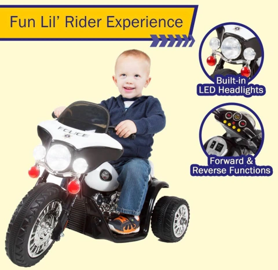Brand New Lil’ Rider 6V Kids Police Motorcycle Ride-On Toy - photo 4