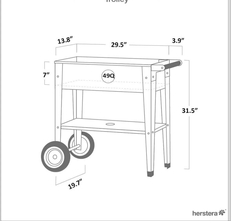 Brand New Outdoor Garden Planter Cart with Wheels and Handle - photo 5