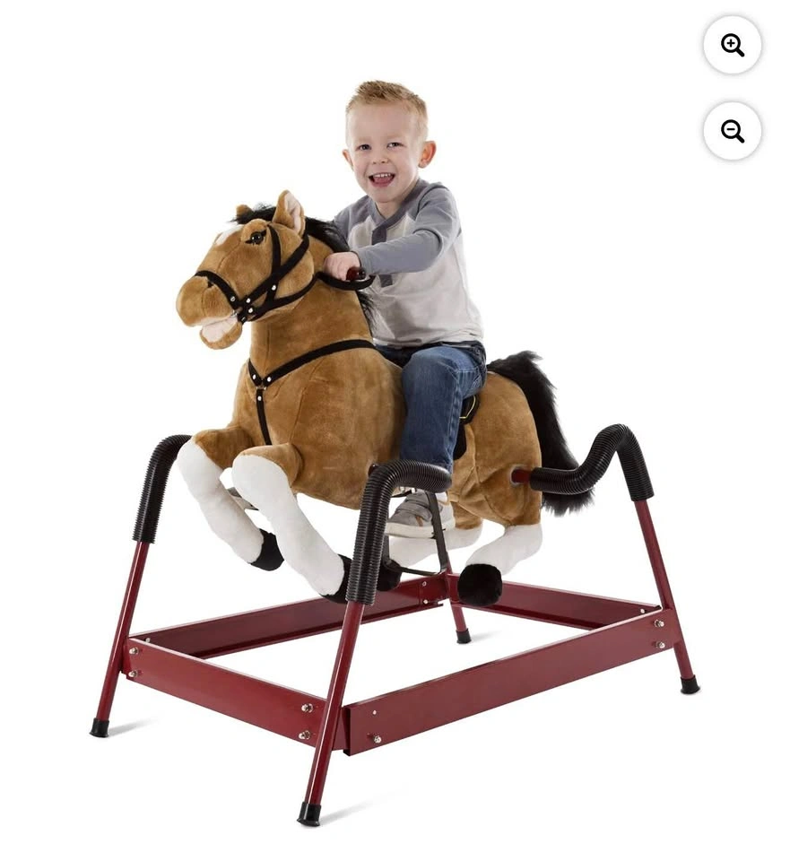 Brand New Happy Trails Brown Spring Rocking Horse Ride-On Toy