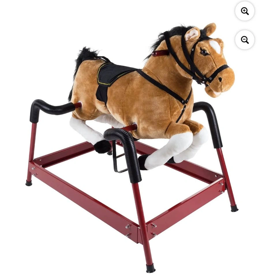 Brand New Happy Trails Brown Spring Rocking Horse Ride-On Toy - photo 2