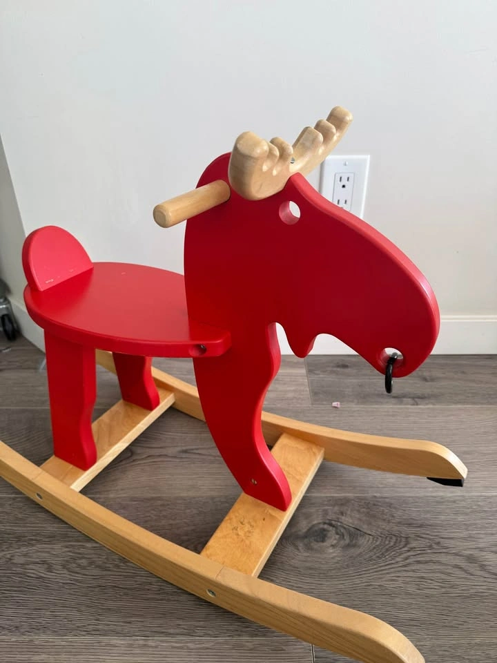Wooden Rocking moose - photo 2