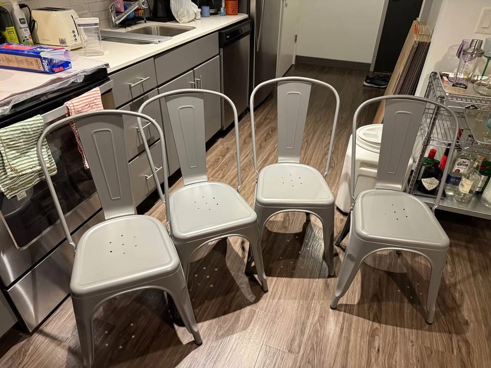 Metal dining chairs (4, can be sold separately) - photo 2
