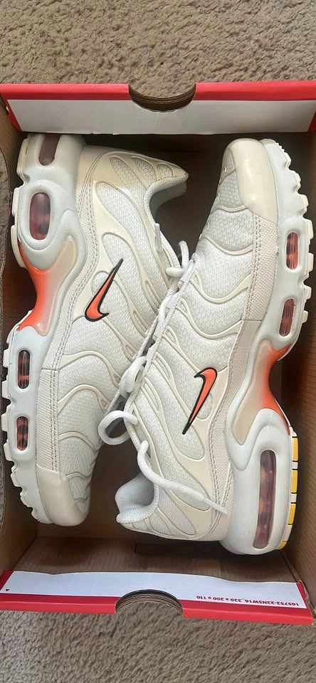 Nike Air Max Plus "Phantom/Safety Orange" - Men's Size 8.5