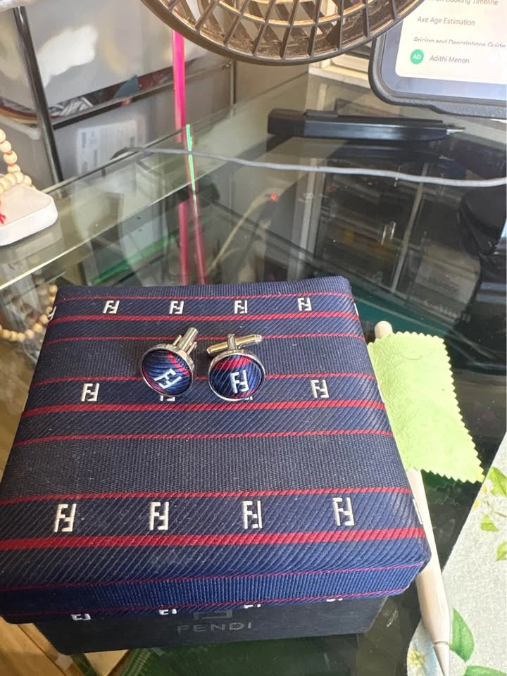 Fendi Silk Tie & Matching Cufflink Set – $250 - photo 3