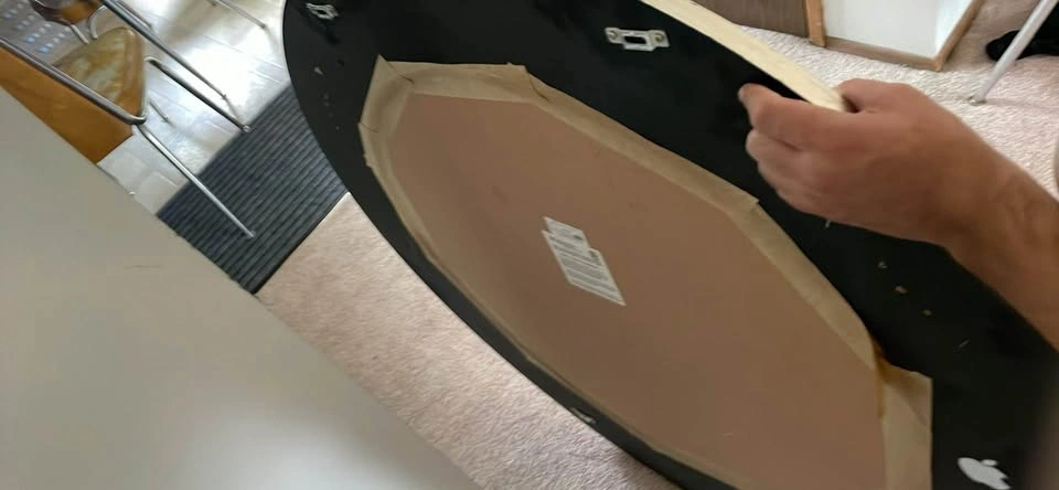 4 feet Large Round Wall Mirror with Brushed Silver/Gold Frame - photo 2