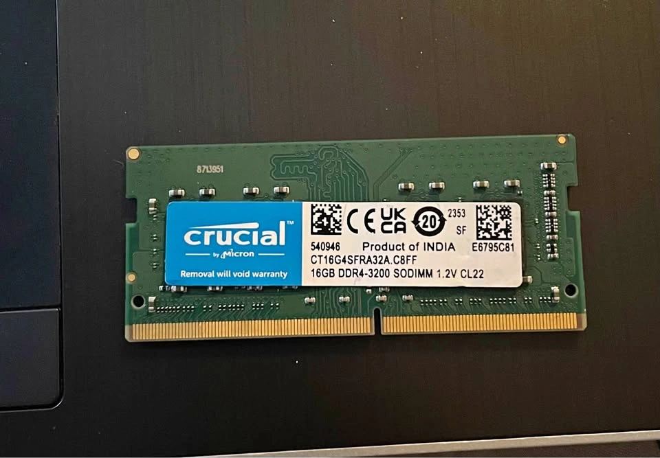 Crucial 16GB DDR4 Laptop RAM (3200MHz SODIMM)