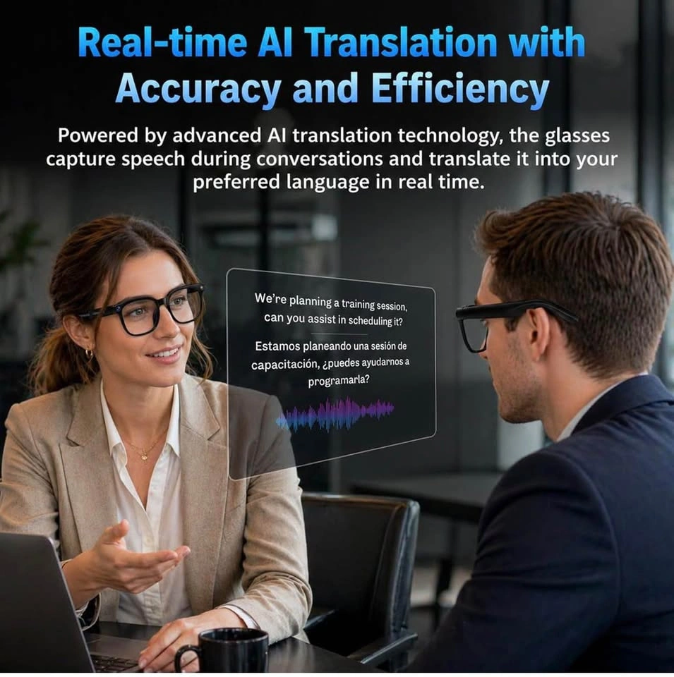 AI Smart Glasses with 4K Camera (Transparent Lens) - photo 4