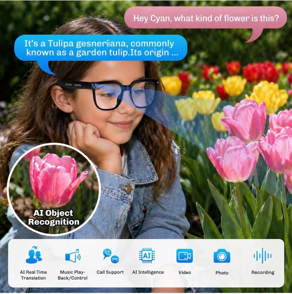 AI Smart Glasses with 4K Camera (Transparent Lens) - photo 5