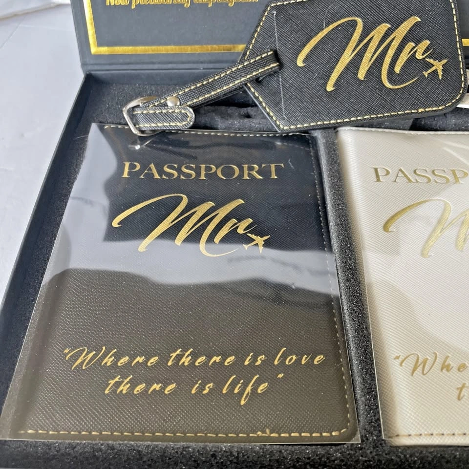 Deluxy Mr. & Mrs. Luggage Tag/Passport Holder Set - photo 3