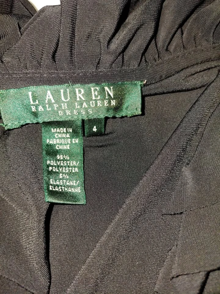 Ralph Lauren Classic Black Wrap-Style Dress - Size 4 - photo 2