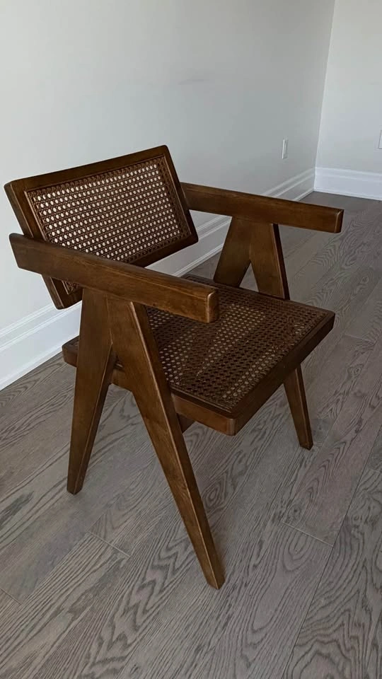 ELTE Pierre Jeanneret Office Chair | Oak & Rattan - photo 2