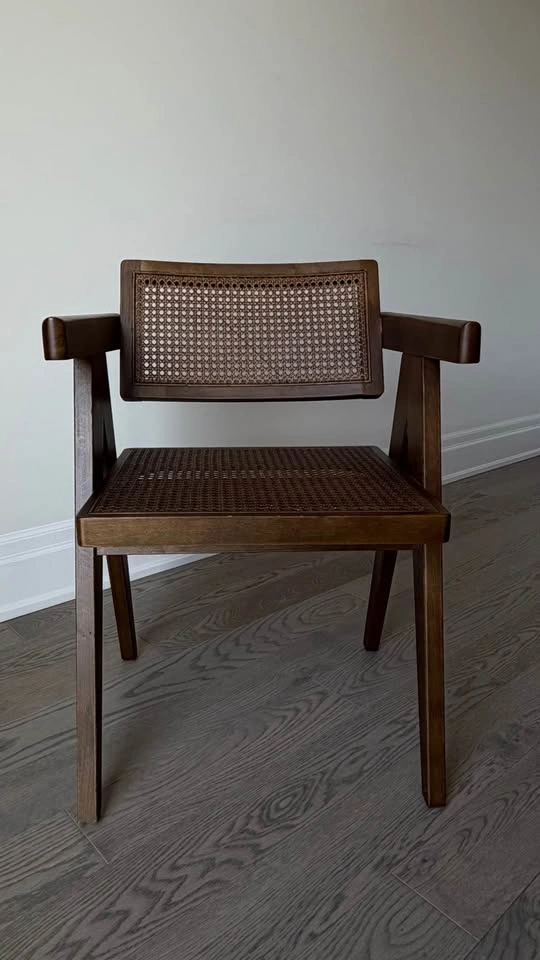 ELTE Pierre Jeanneret Office Chair | Oak & Rattan - photo 4