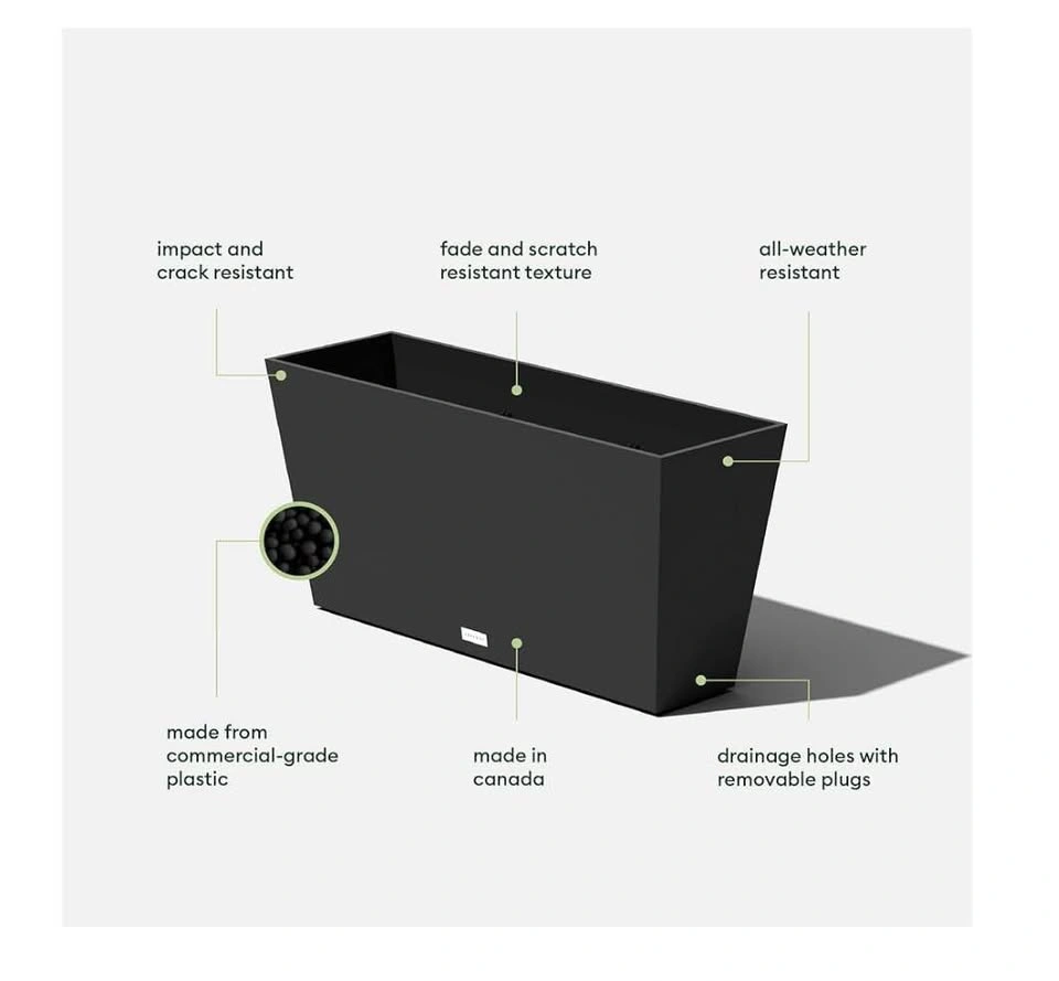 Veradek MIDORI LONG PLANTER 31" BLACK - photo 3