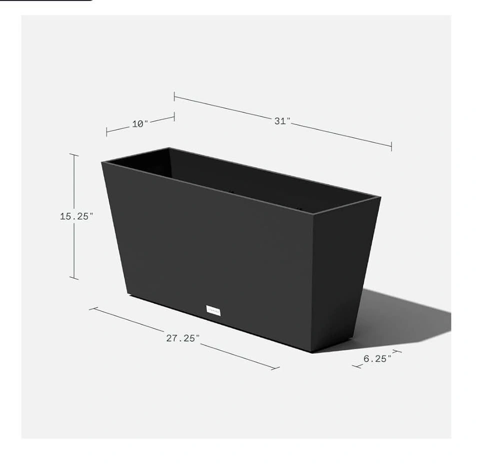 Veradek MIDORI LONG PLANTER 31" BLACK - photo 4