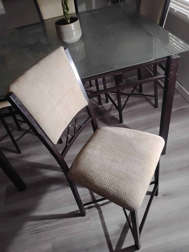 Glass Top Dining Table with 4 Chairs - photo 4