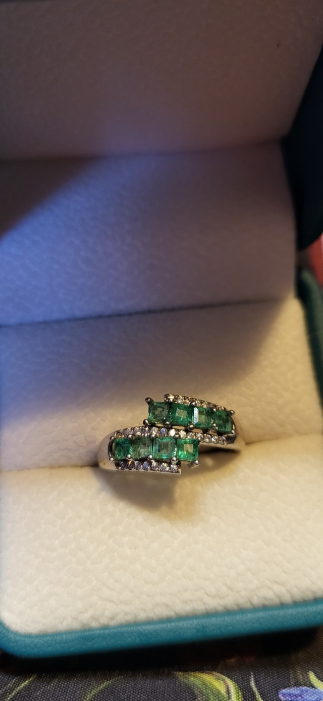 Natural Emerald Ring .48ct S925