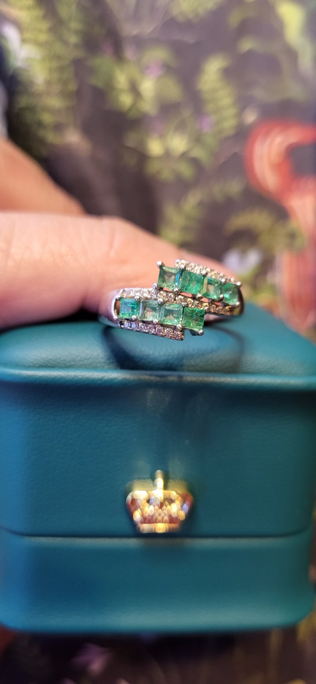 Natural Emerald Ring .48ct S925 - photo 4