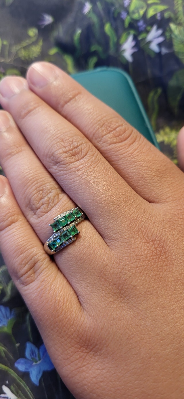 Natural Emerald Ring .48ct S925 - photo 5