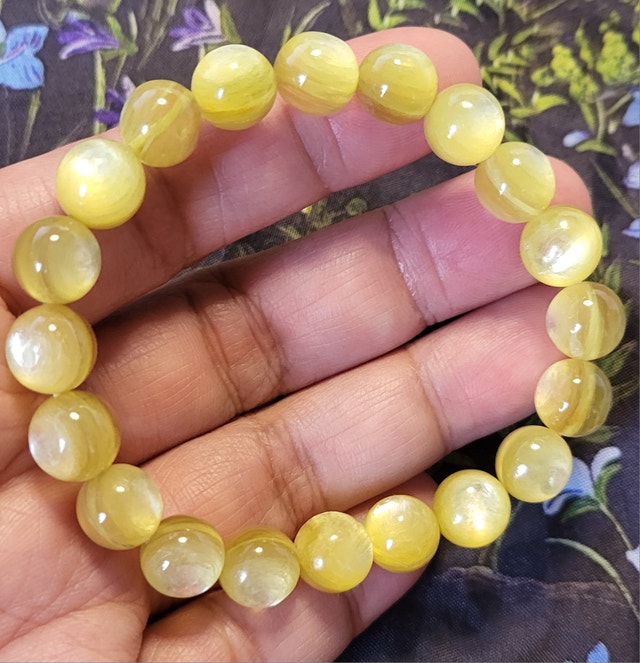 Golden Mica and Golden Lepidolite Bracelet - photo 3