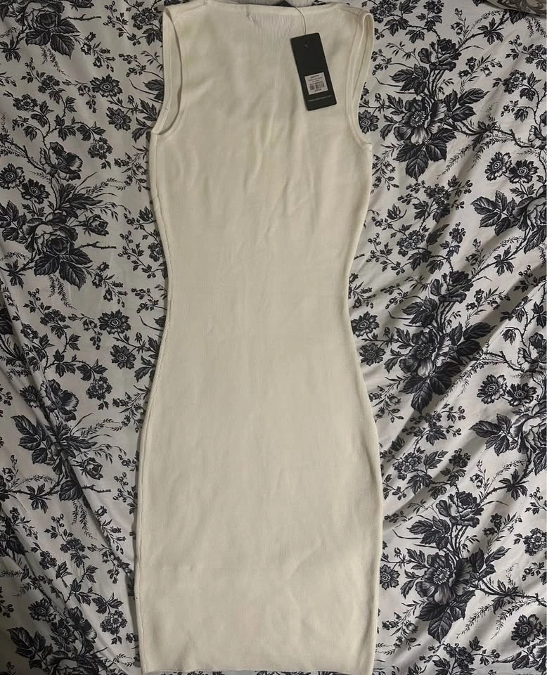 Women's Cream Bodycon Midi Dress - photo 2