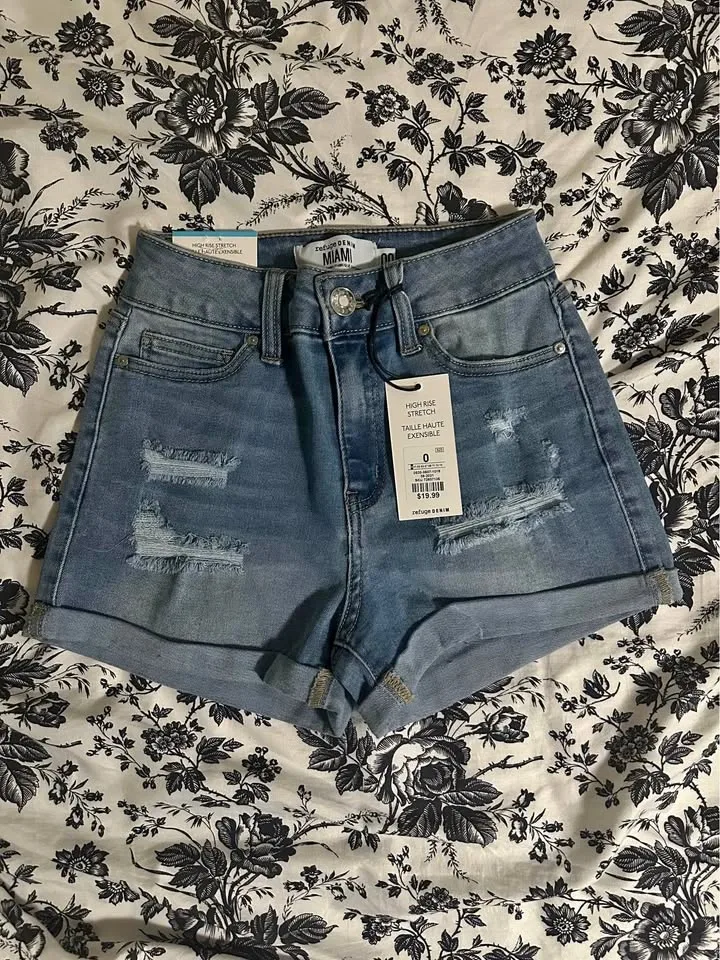 Women's High-Rise Denim Shorts