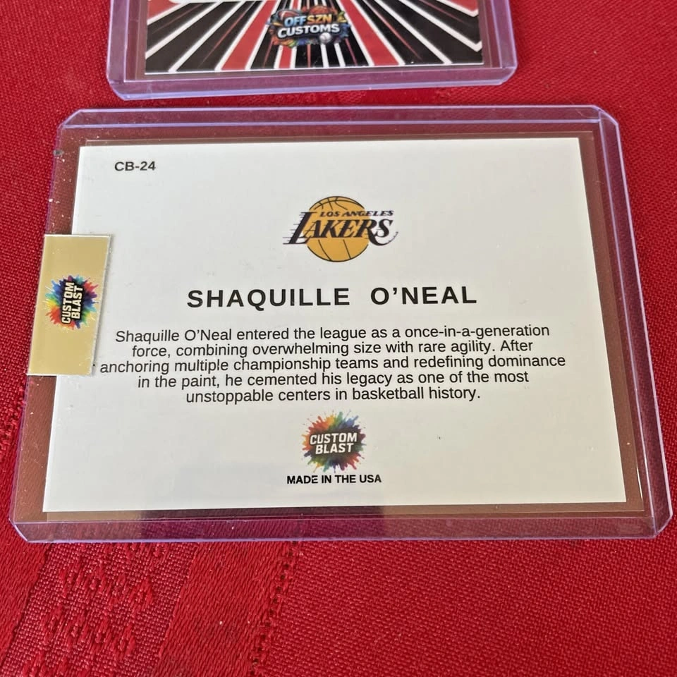 Lot of 2 Fan Art cards Shaquille O'neal Lakers Tiger Woods - photo 5