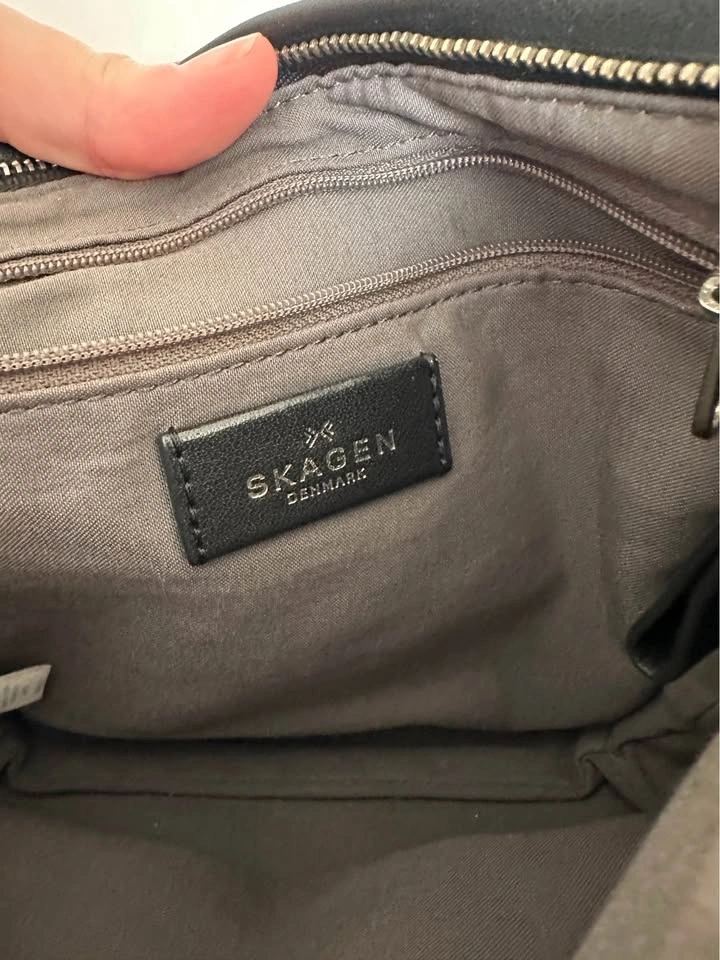 Skagen Black Leather Shoulder/Hand Bag - photo 5