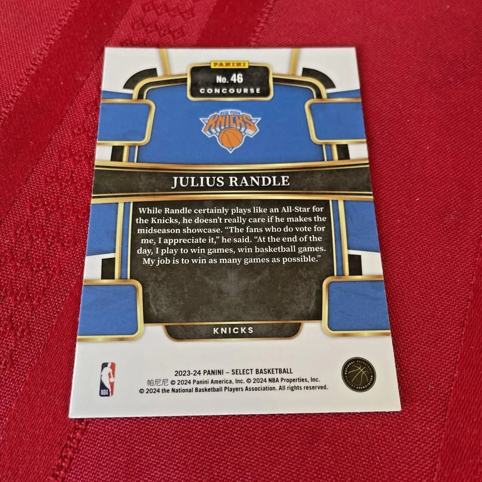 2023-24 Panini Select Julius Randle Blue Prizm #46 - photo 2
