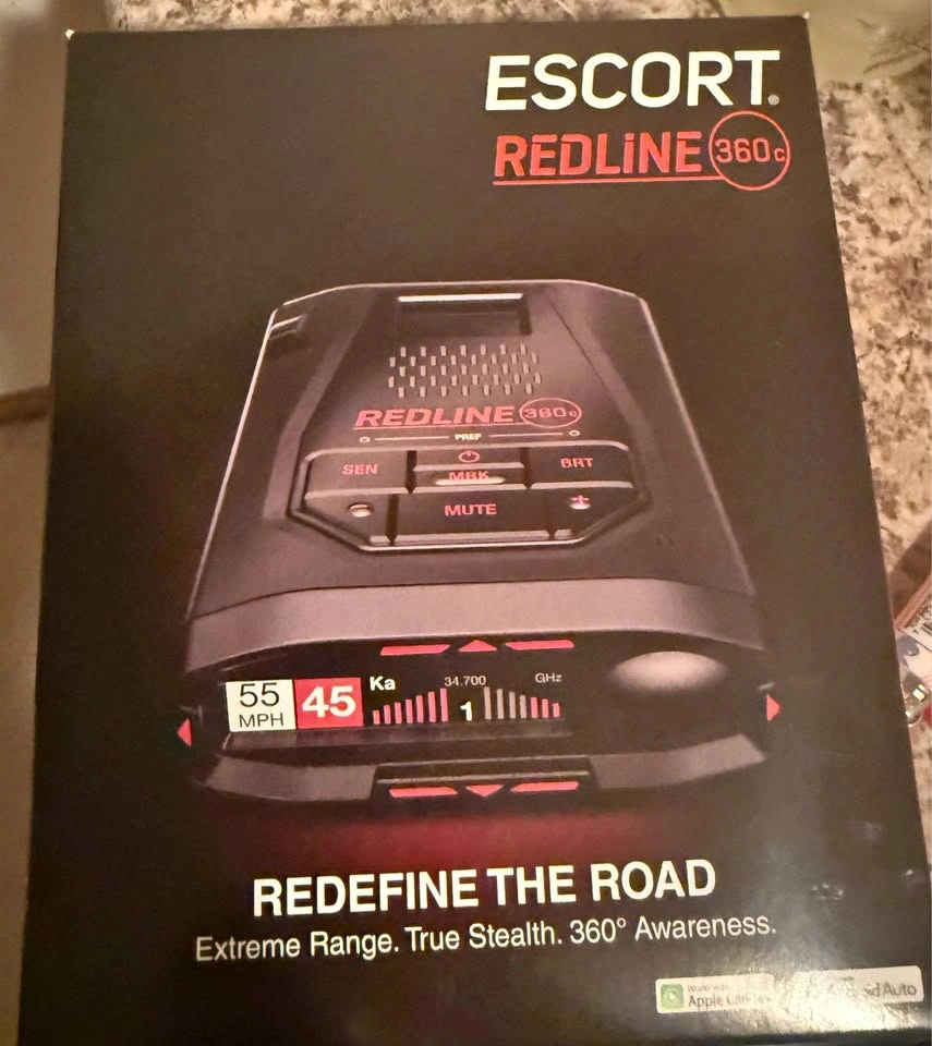 redline 360c radar + mirror tap + mirror mount