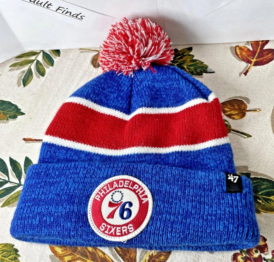 NBA 47 Brand Officially licensed Philadelphia 76ers cuffed knit