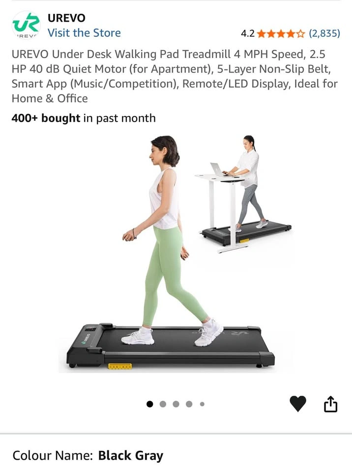 New - UREVO Under Desk Walking Pad Treadmill - photo 3