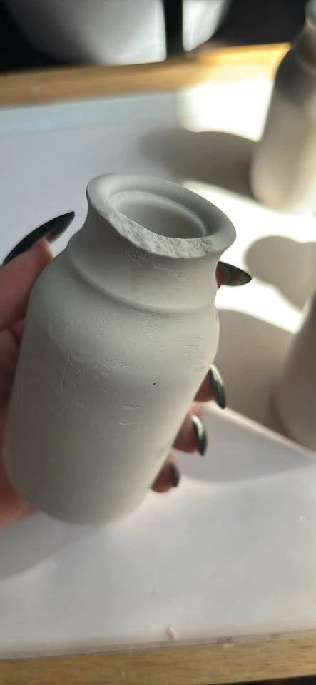 Set of 5 Small White Ceramic Bud Vases - photo 2